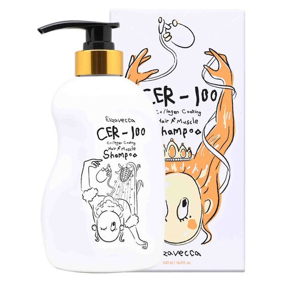 ELIZAVECCA CER-100 COLLAGEN COATING HAIR A+ MUSCLE SHAMPOO 500ML